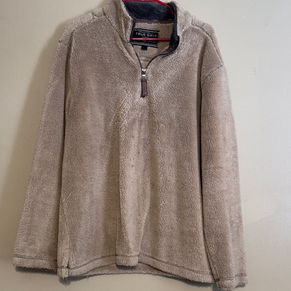 True Grit Other - Men’s True Grit Beige Zip Up Sweater